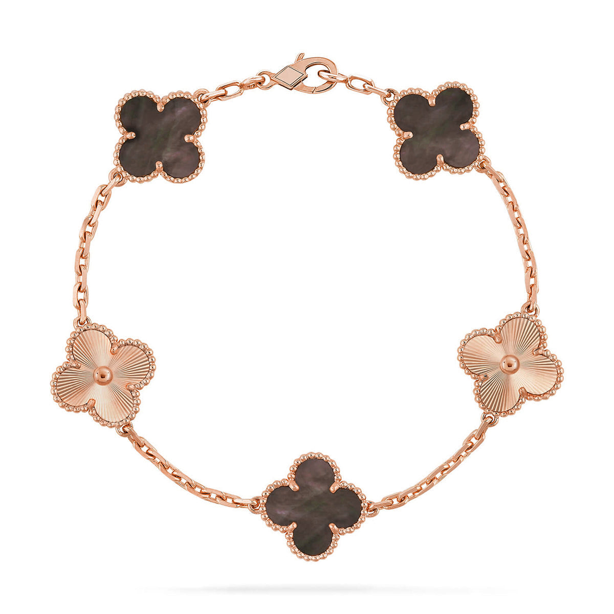 [Legend]LUCKY CLOVER 5-MOTIF BRACELET - GREY MOTHER-OF-PEARL COLLECTION