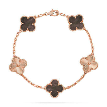 [Legend]LUCKY CLOVER 5-MOTIF BRACELET - GREY MOTHER-OF-PEARL COLLECTION