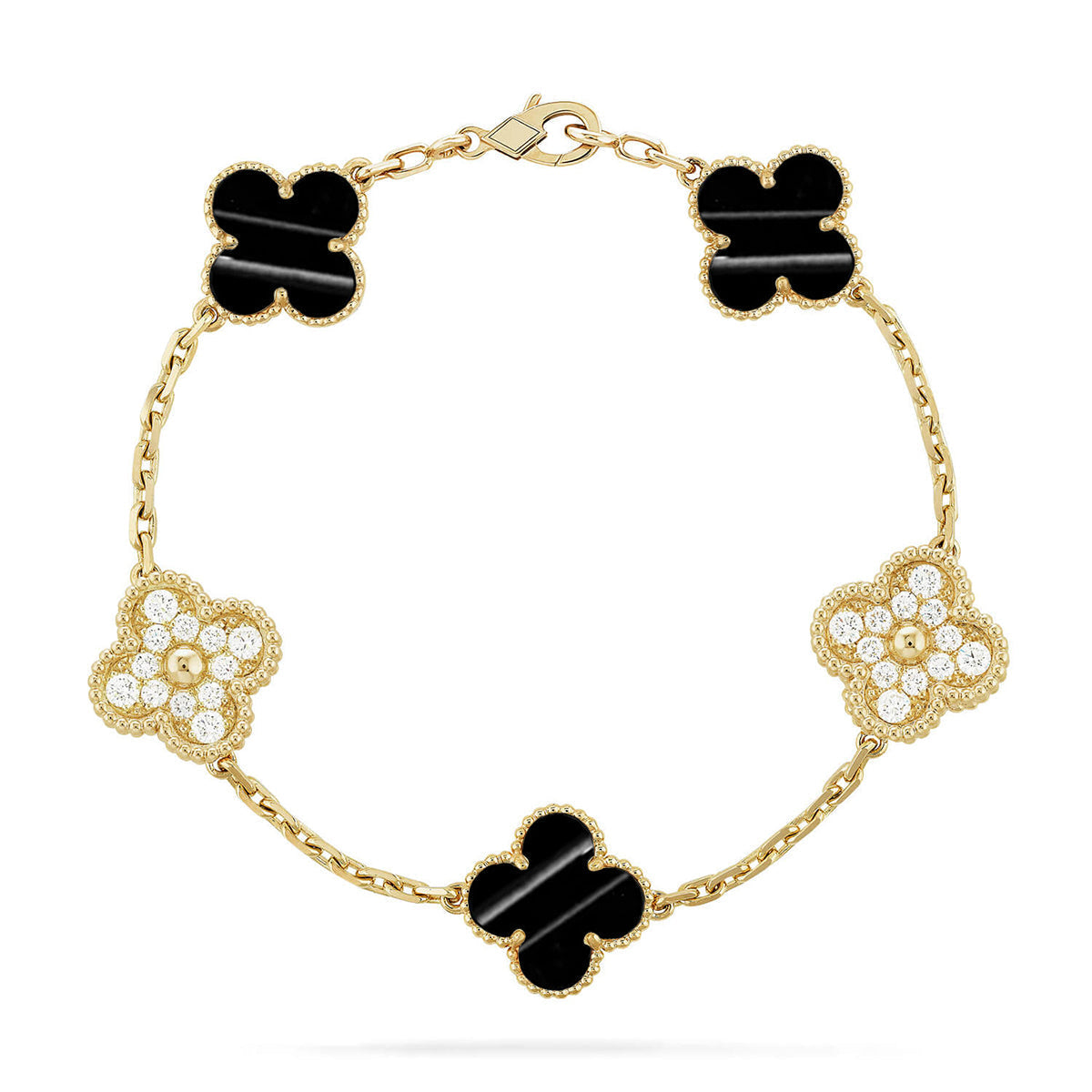 [Legend]LUCKY CLOVER 5-MOTIF BRACELET - PULSE STONE COLLECTION