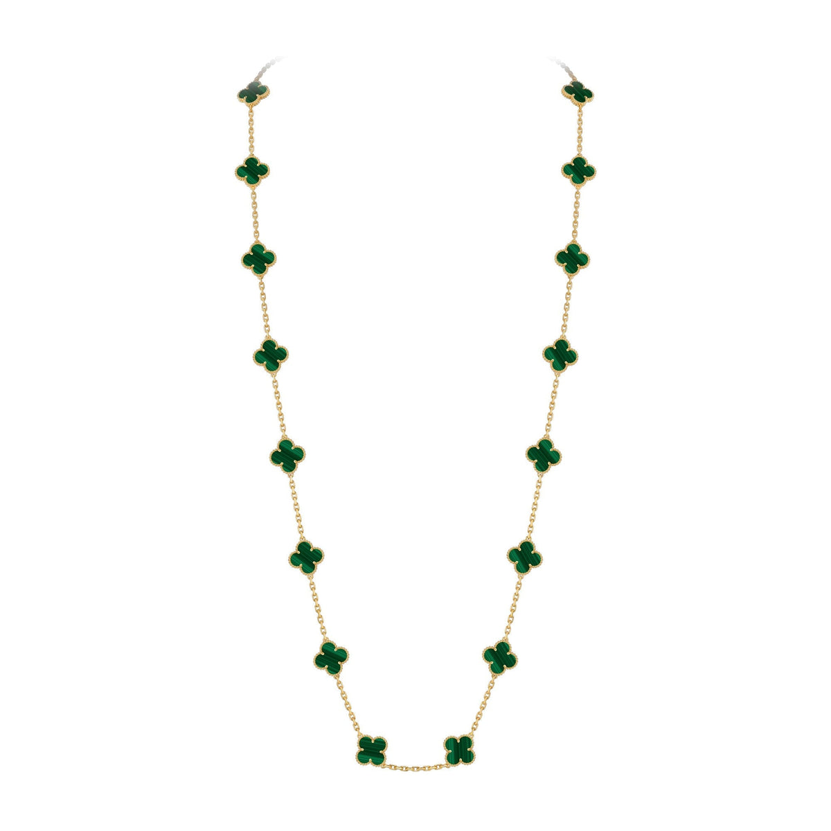 [Legend]CLASSIC 20-MOTIF LUCKY CLOVER LONG NECKLACE GOLD COLLECTION