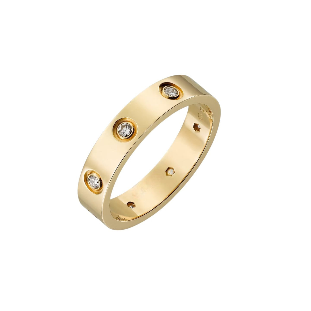 [Legend]LOVE 4MM 8 DIAMONDS RING
