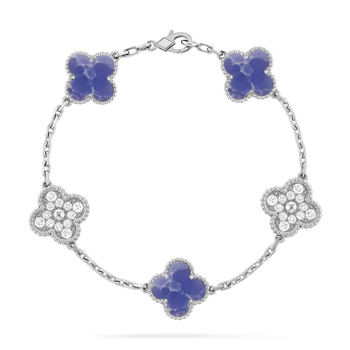 [Legend]LUCKY CLOVER 5-MOTIF BRACELET - BLUE LARIMAR COLLECTION
