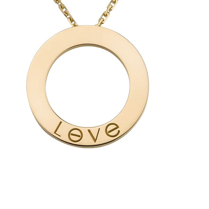 [Legend]LOVE LARGE CIRCULAR PENDANT 3-DIAMOND NECKLACE