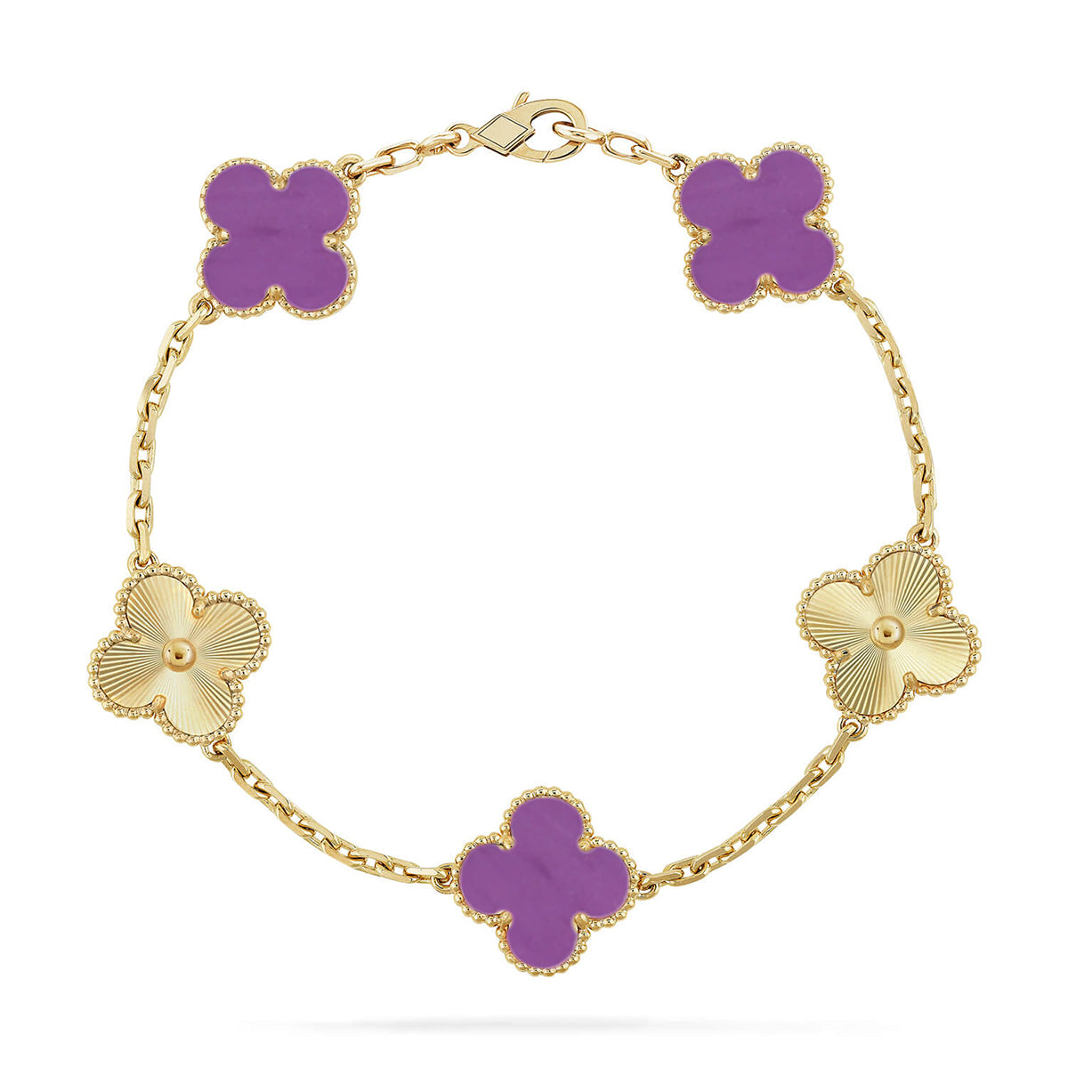 [Legend]LUCKY CLOVER 5-MOTIF BRACELET - VIOLET COLLECTION