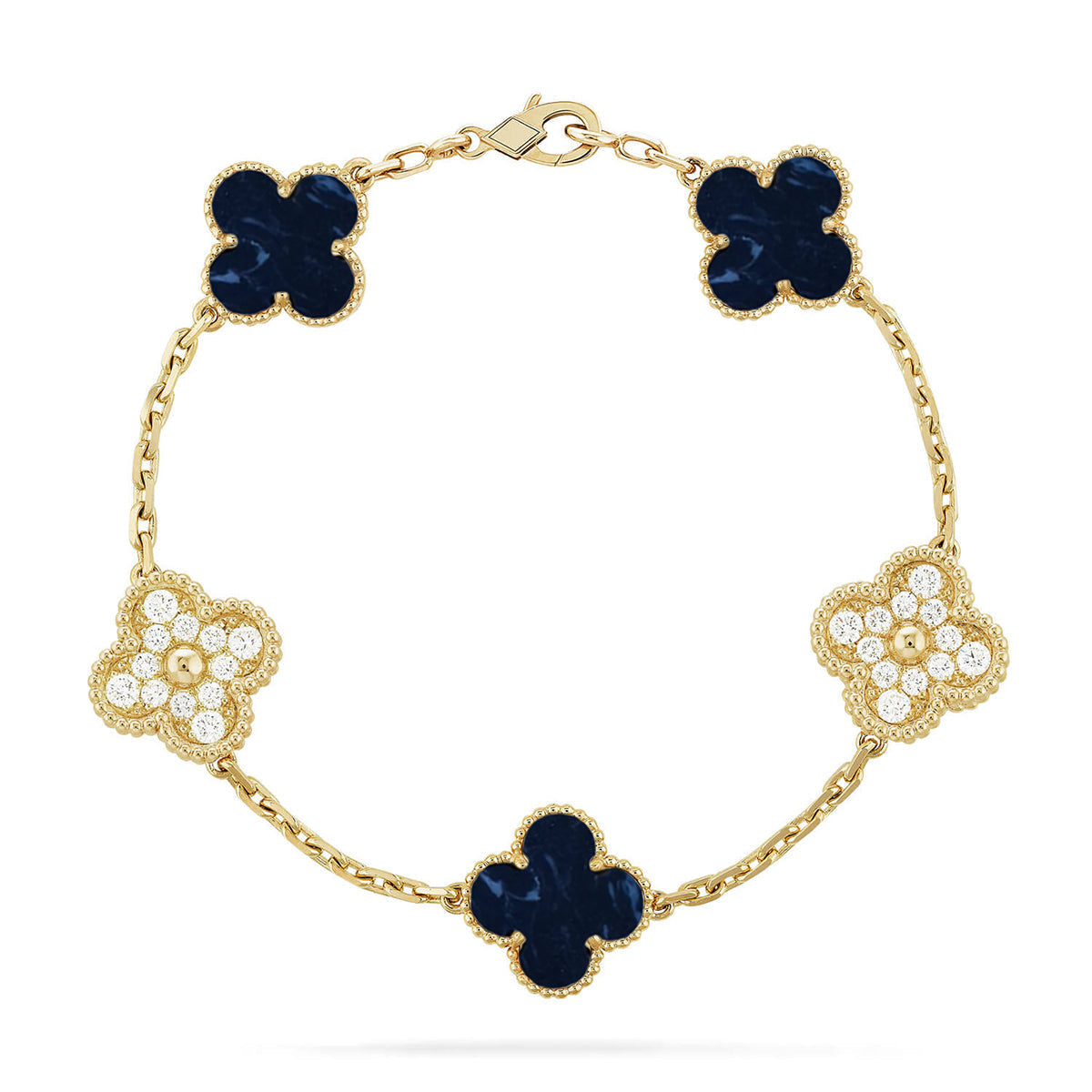 [Legend]LUCKY CLOVER 5-MOTIF BRACELET - PIETERSITE COLLECTION