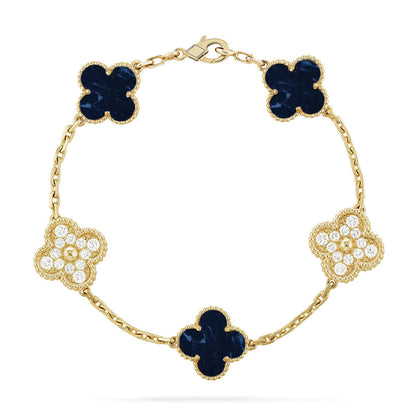 [Legend]LUCKY CLOVER 5-MOTIF BRACELET - PIETERSITE COLLECTION