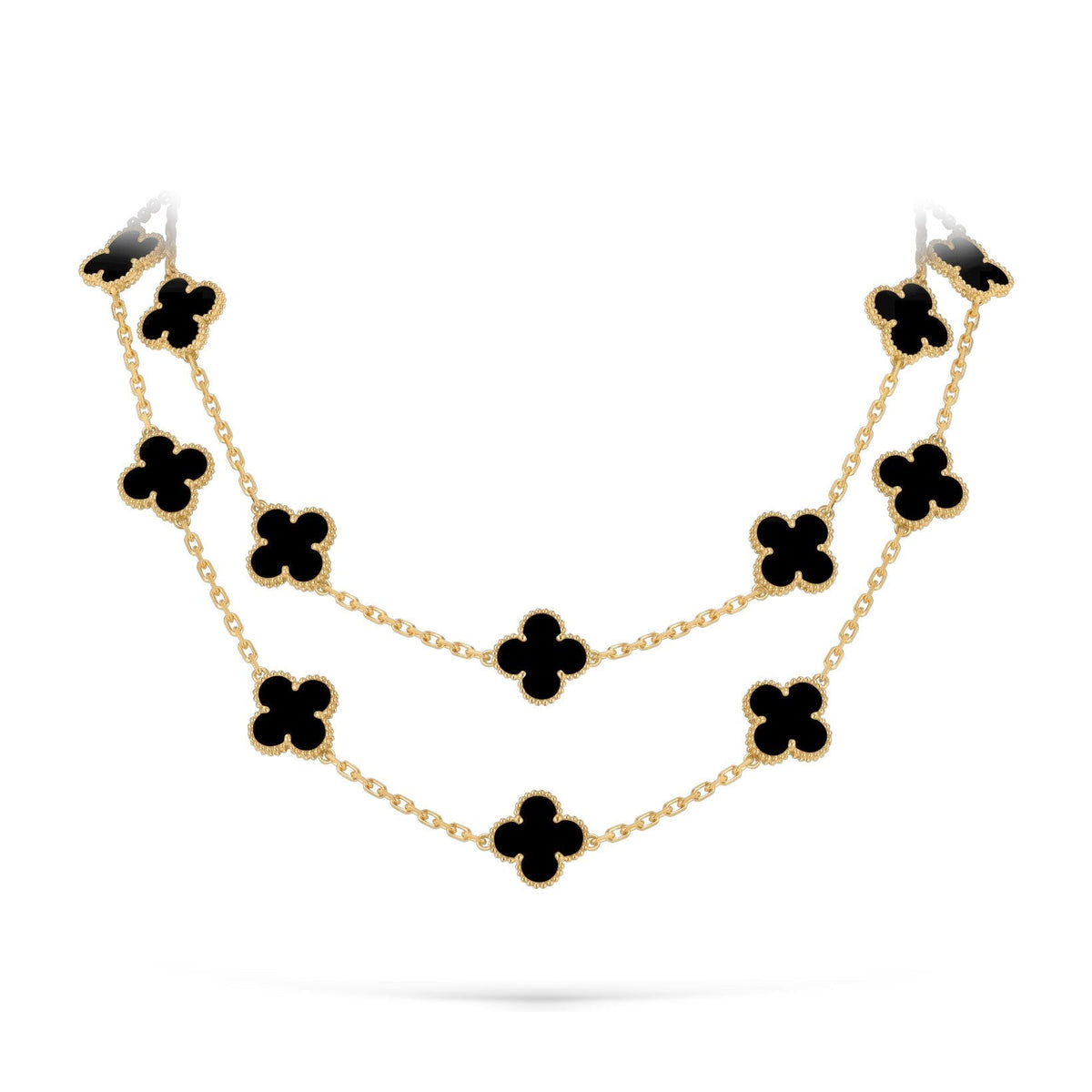 [Legend]CLASSIC 20-MOTIF LUCKY CLOVER LONG NECKLACE GOLD COLLECTION