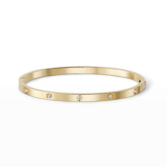 [Legend]LOVE 3.65MM SMALL MODEL BANGLE - 10-DIAMOND