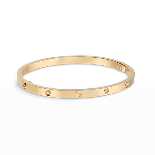 [Legend]LOVE 3.65MM SMALL MODEL BANGLE - 6-DIAMOND