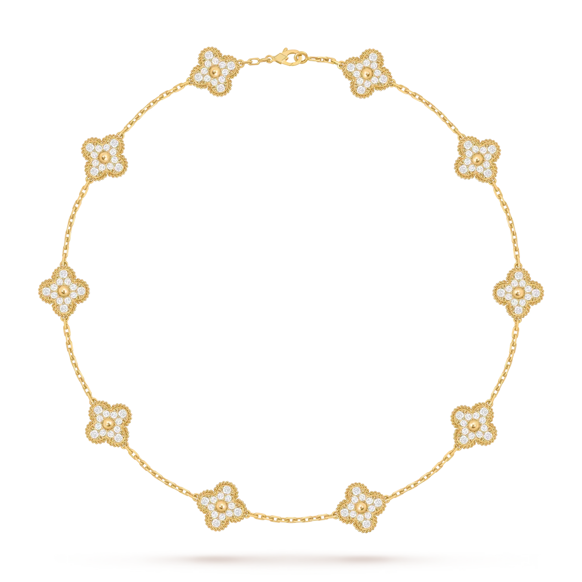 [Legend]CLASSIC LUCKY 10-MOTIF CLOVER NECKLACE GOLD COLLECTION