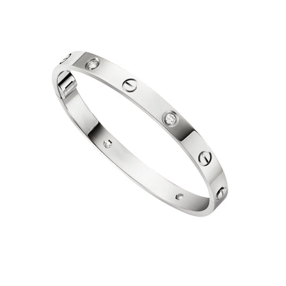 [Legend]CLASSIC 6.1MM LOVE SINGLE-SCREW CLOSURE BANGLE - 4-DIAMOND
