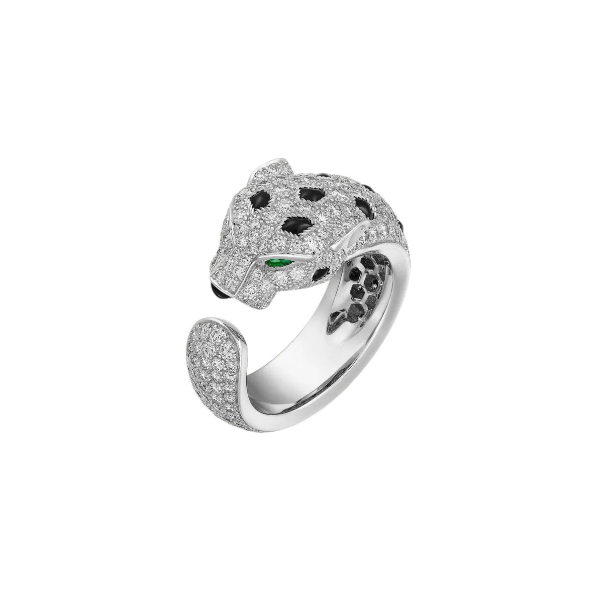 [Legend]PANTHÈRE DE DIAMOND HALF-PAVÉ MEDIUM RING