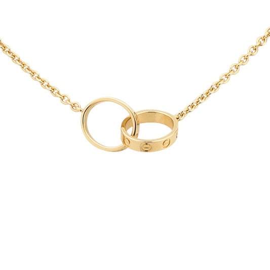 [Legend]LOVE DOUBLE-RING INTERLOCKED NECKLACE