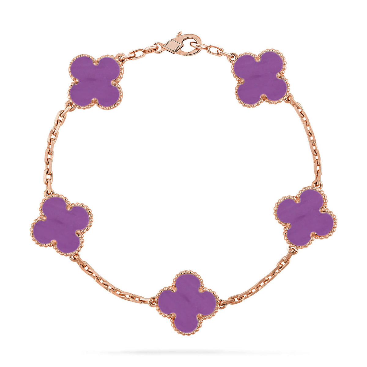 [Legend]LUCKY CLOVER 5-MOTIF BRACELET - VIOLET COLLECTION