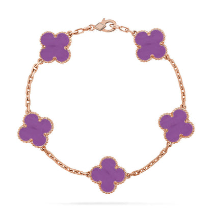 [Legend]LUCKY CLOVER 5-MOTIF BRACELET - VIOLET COLLECTION