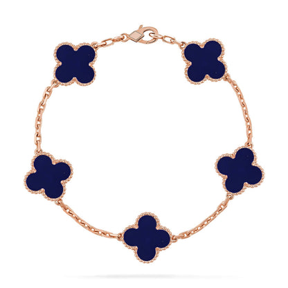 [Legend]LUCKY CLOVER 5-MOTIF BRACELET - LAPIS LAZULI COLLECTION