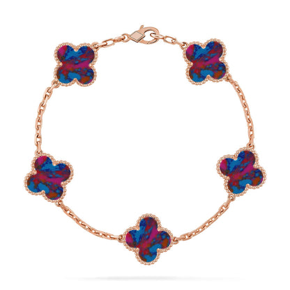 [Legend]LUCKY CLOVER 5-MOTIF BRACELET - MULTI-GEM COLLECTION