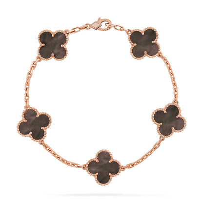 [Legend]LUCKY CLOVER 5-MOTIF BRACELET - GREY MOTHER-OF-PEARL COLLECTION