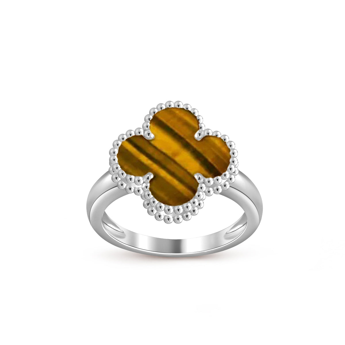 [Legend]LUCKY CLOVER VINTAGE WHITE GOLD RING COLLECTION