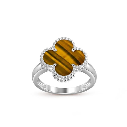 [Legend]LUCKY CLOVER VINTAGE WHITE GOLD RING COLLECTION