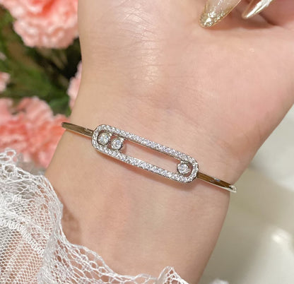 [Legend]MOVE PAVÉ DIAMOND BANGLE BRACELET M