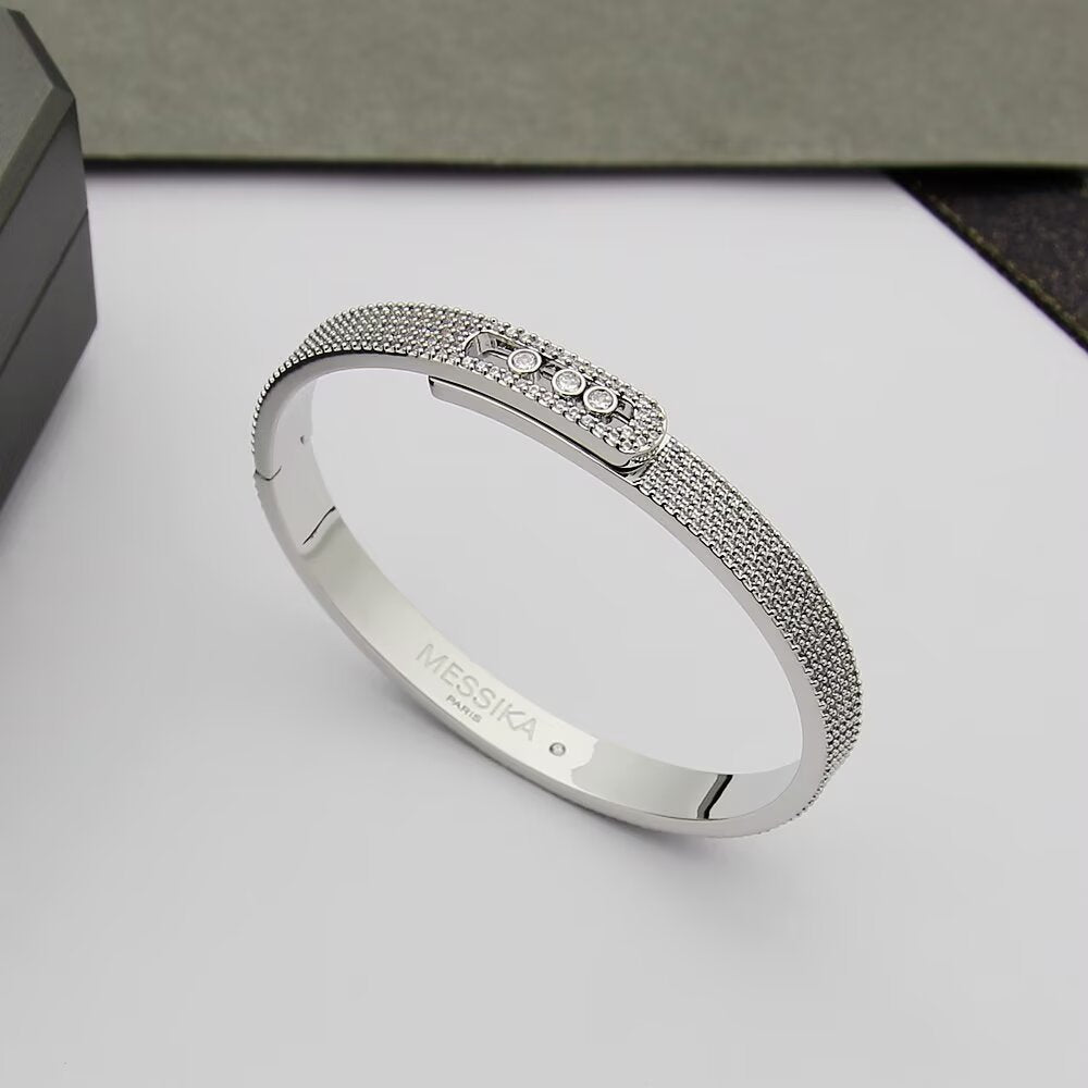 [Legend]MOVE NOA FULL-PAVÉ DIAMOND BANGLE BRACELET