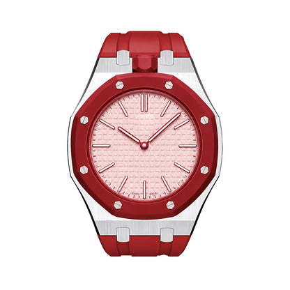 [Legend]OAK POP RED STEEL SILICONE STRAP