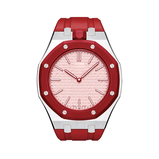 [Legend]OAK POP RED STEEL SILICONE STRAP