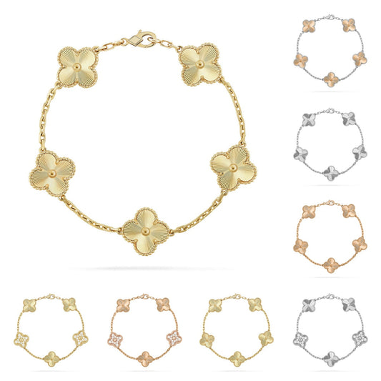 [Legend]LUCKY CLOVER 5-MOTIF BRACELET - LASER COLLECTION