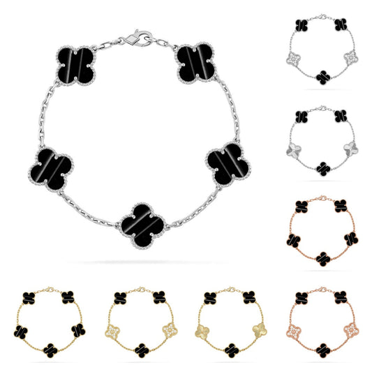 [Legend]LUCKY CLOVER 5-MOTIF BRACELET - PULSE STONE COLLECTION