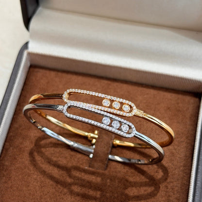 [Legend]MOVE PAVÉ DIAMOND BANGLE BRACELET M