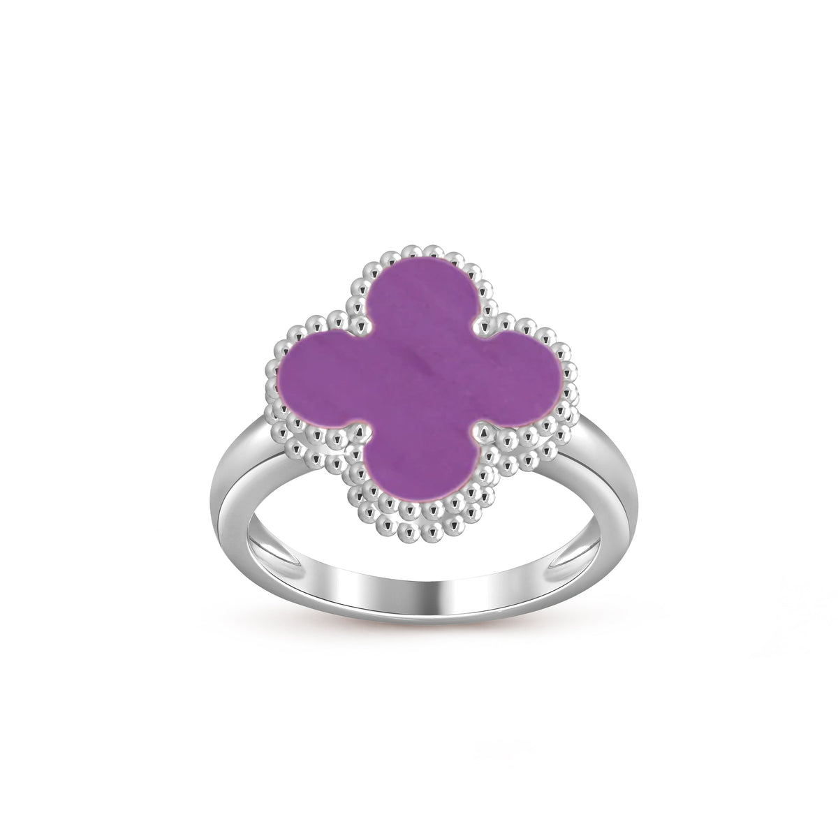 [Legend]LUCKY CLOVER VINTAGE WHITE GOLD RING COLLECTION