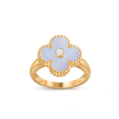 [Legend]LUCKY CLOVER DIAMOND-ACCENT GOLD RING COLLECTION