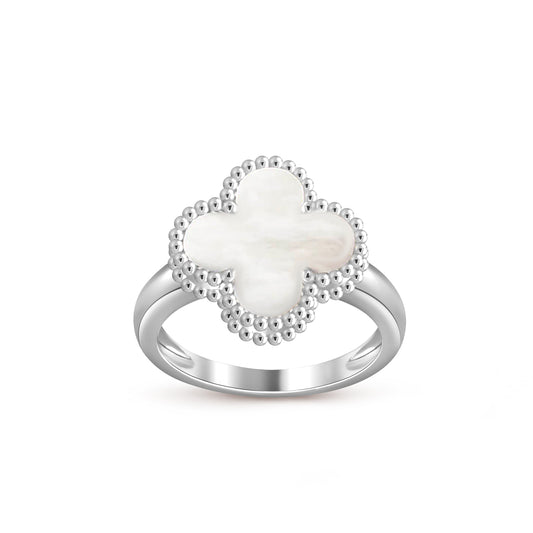 [Legend]LUCKY CLOVER VINTAGE WHITE GOLD RING COLLECTION