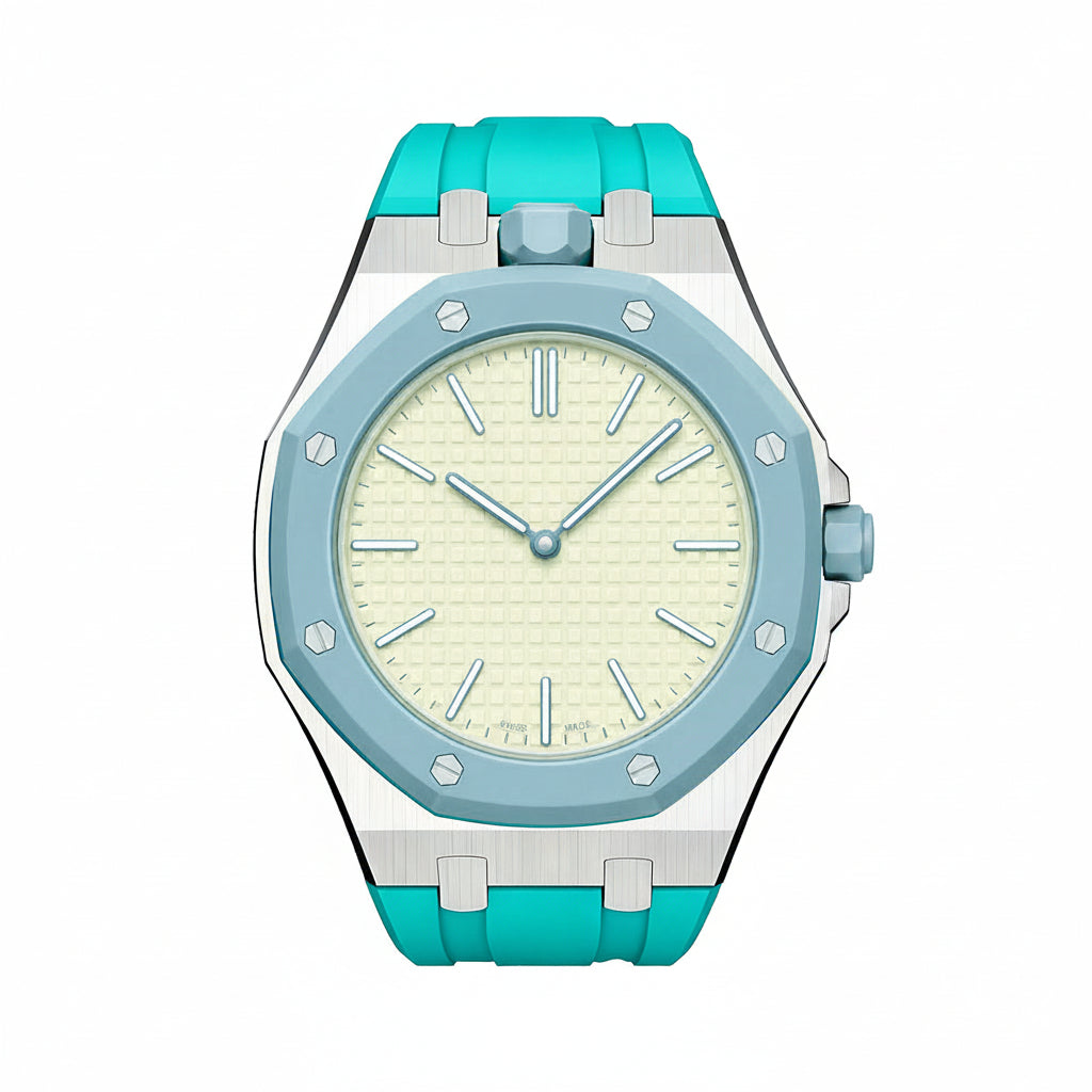 [Legend]OAK POP SKY BLUE STEEL SILICONE STRAP