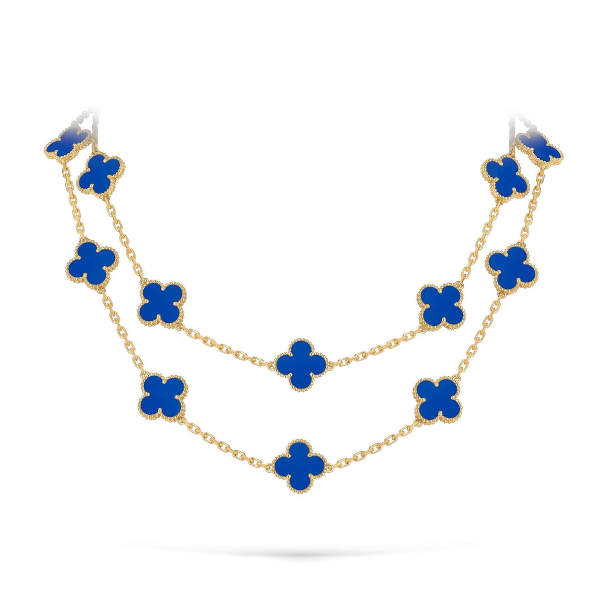 [Legend]CLASSIC 20-MOTIF LUCKY CLOVER LONG NECKLACE GOLD COLLECTION