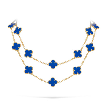 [Legend]CLASSIC 20-MOTIF LUCKY CLOVER LONG NECKLACE GOLD COLLECTION