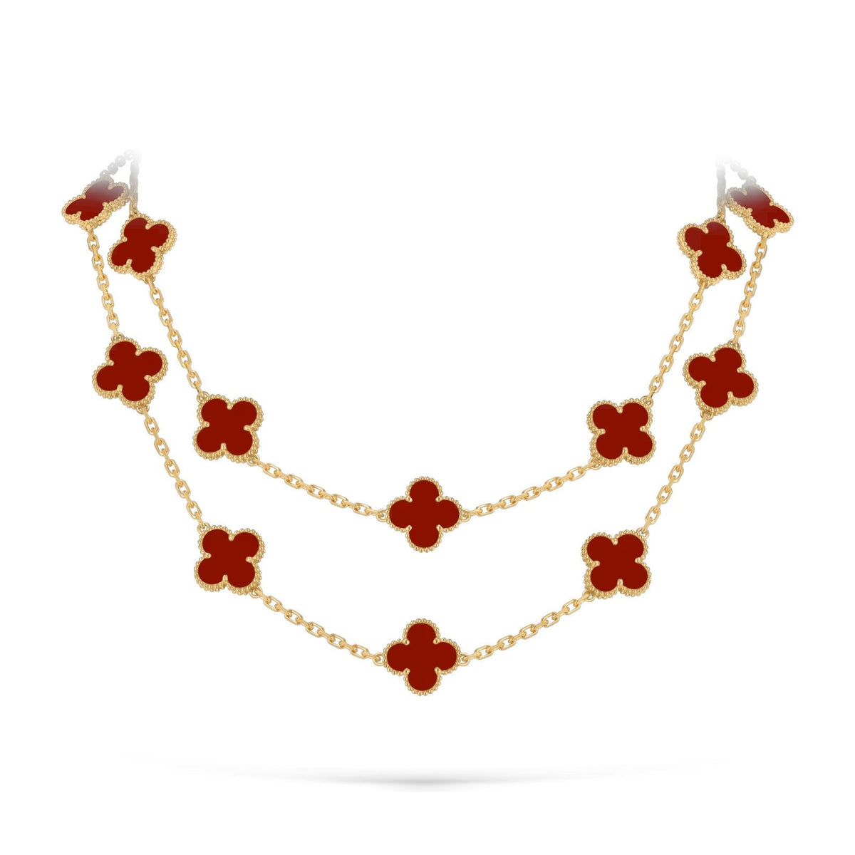 [Legend]CLASSIC 20-MOTIF LUCKY CLOVER LONG NECKLACE GOLD COLLECTION