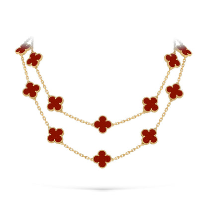 [Legend]CLASSIC 20-MOTIF LUCKY CLOVER LONG NECKLACE GOLD COLLECTION