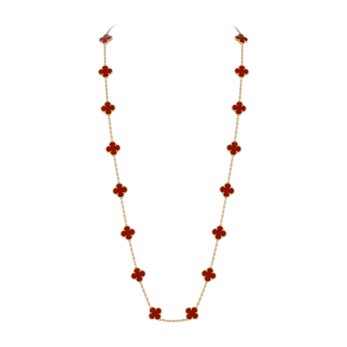 [Legend]CLASSIC 20-MOTIF LUCKY CLOVER LONG NECKLACE GOLD COLLECTION