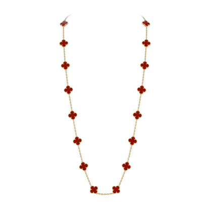[Legend]CLASSIC 20-MOTIF LUCKY CLOVER LONG NECKLACE GOLD COLLECTION