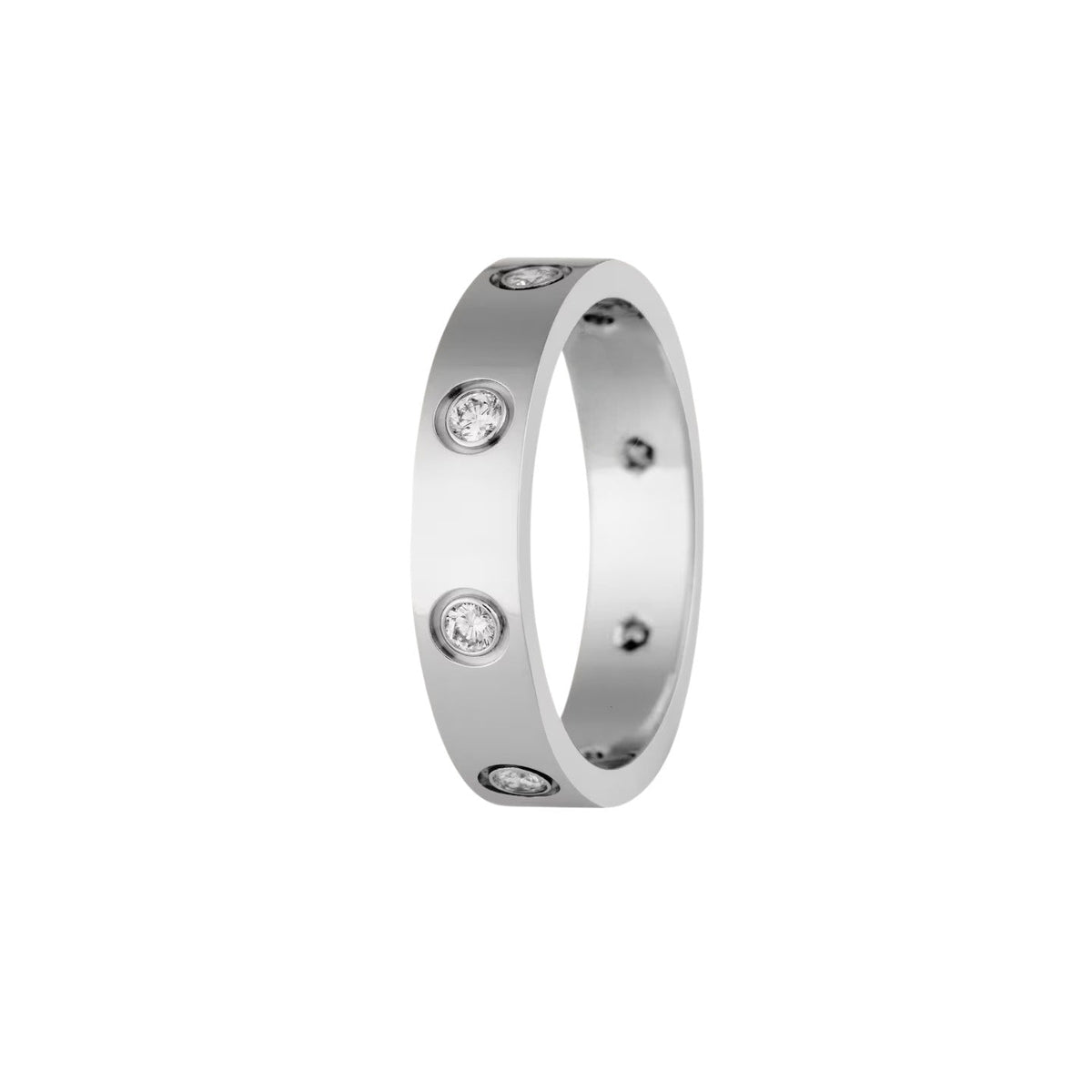 [Legend]LOVE 4MM 8 DIAMONDS RING