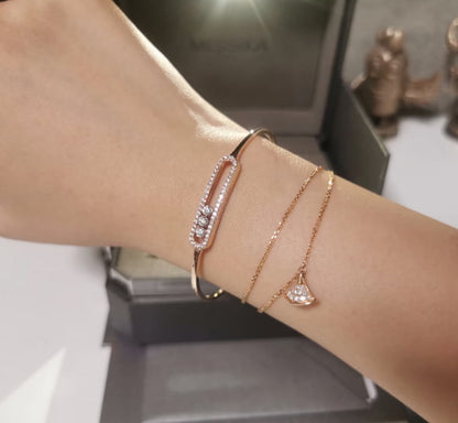 [Legend]MOVE PAVÉ DIAMOND BANGLE BRACELET M