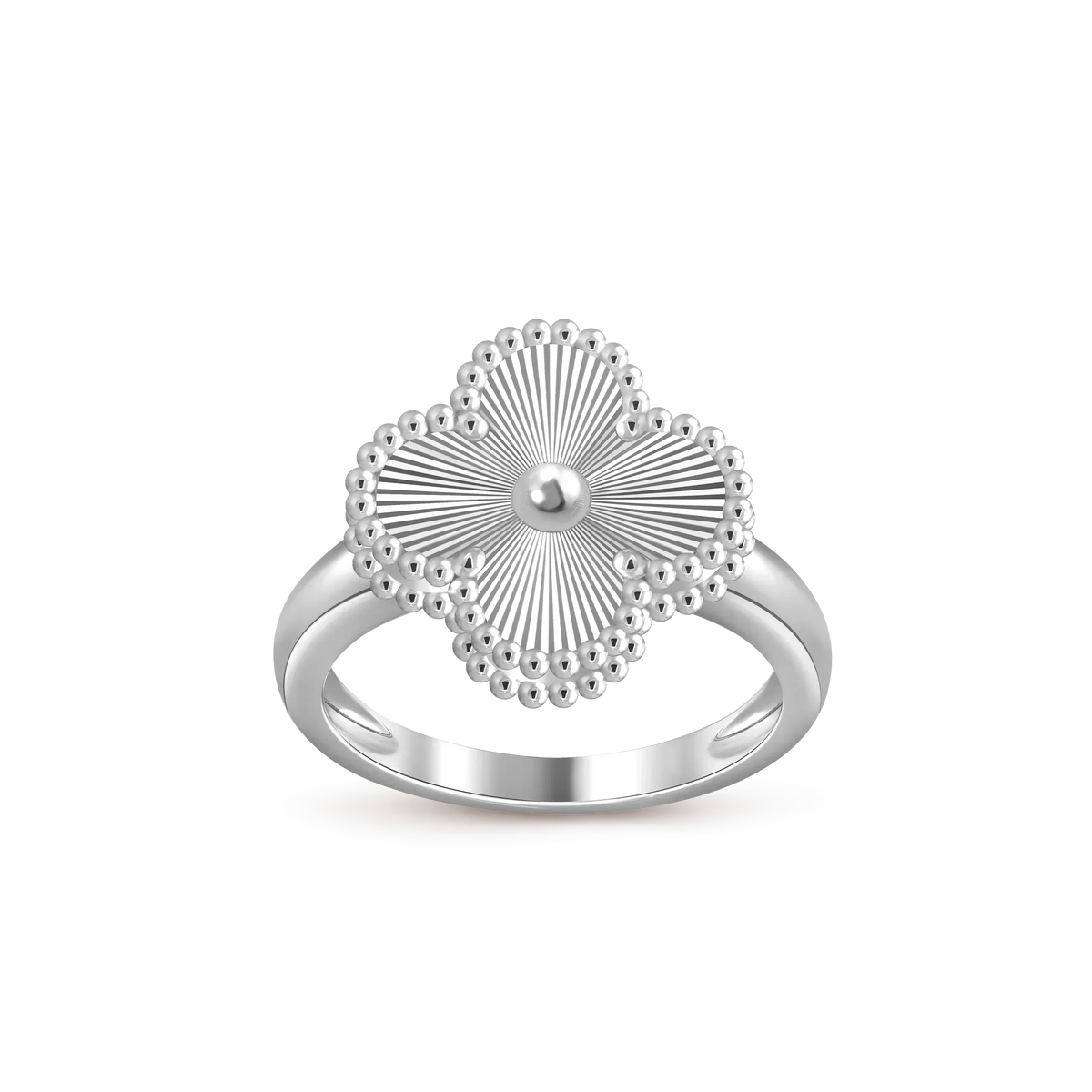 [Legend]LUCKY CLOVER VINTAGE WHITE GOLD RING COLLECTION