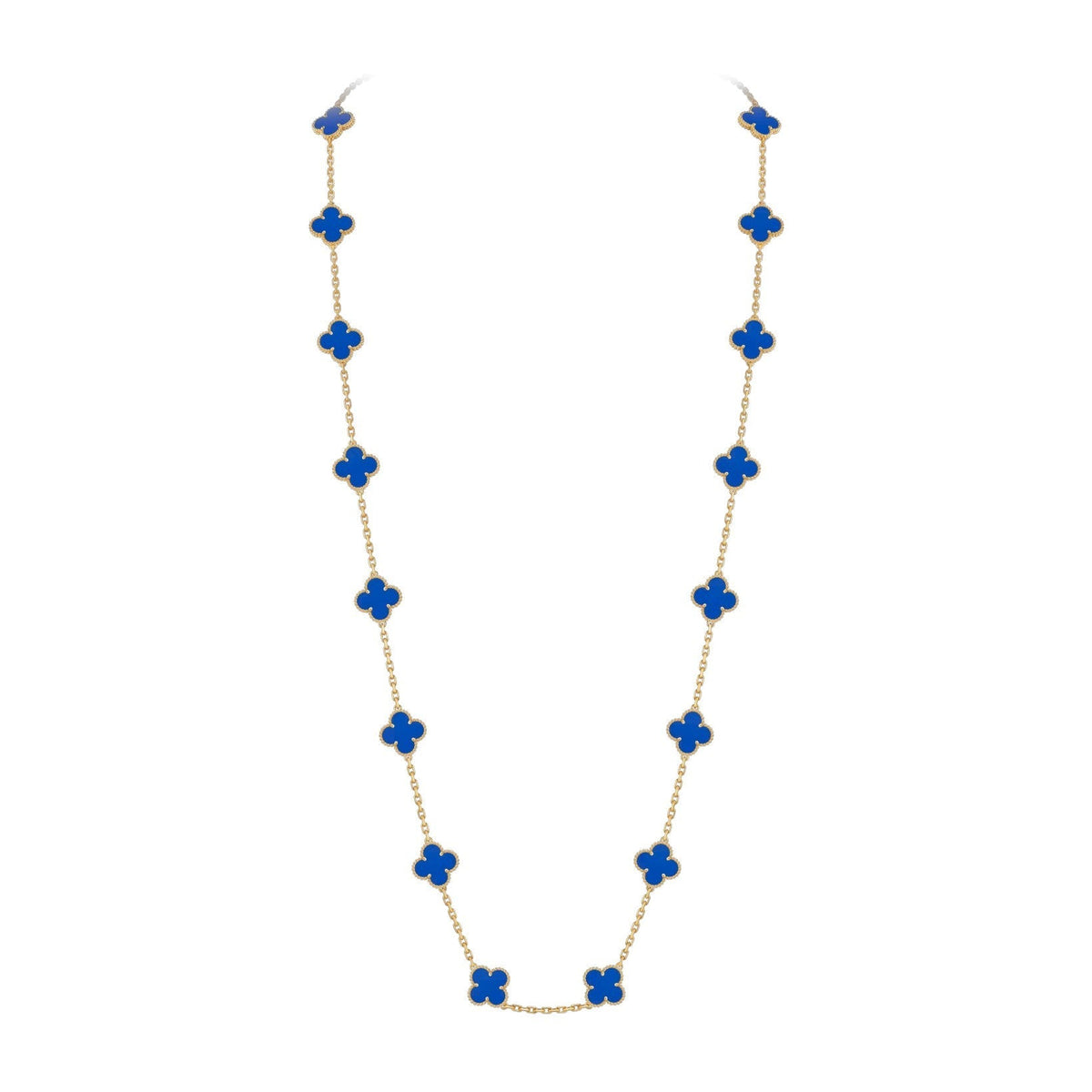 [Legend]CLASSIC 20-MOTIF LUCKY CLOVER LONG NECKLACE GOLD COLLECTION