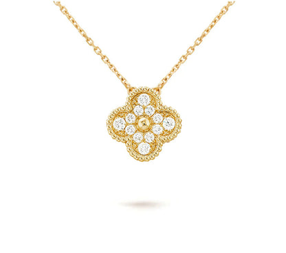 [Legend]15MM CLOVER FLOWER PENDANT NECKLACE COLLECTION