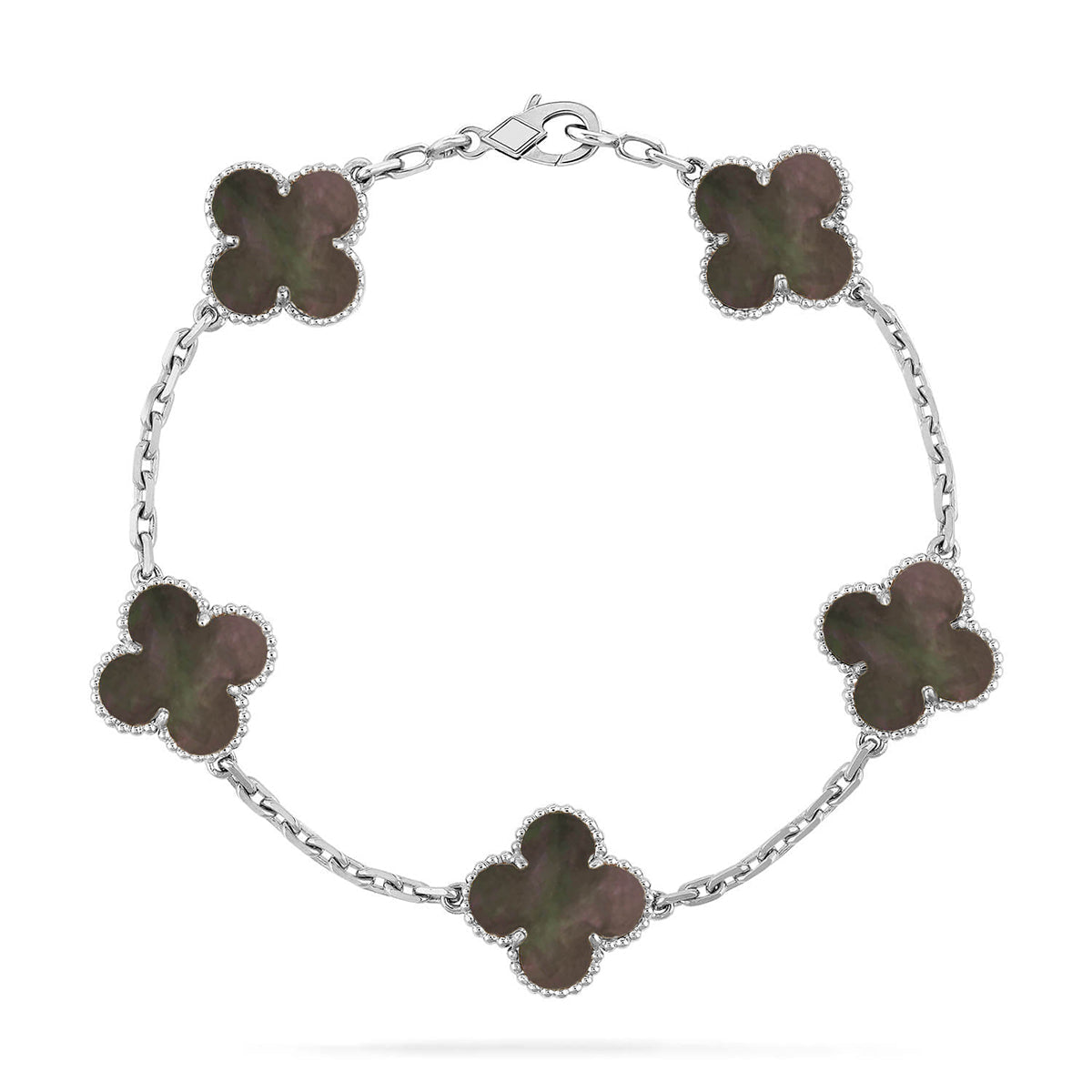 [Legend]LUCKY CLOVER 5-MOTIF BRACELET - GREY MOTHER-OF-PEARL COLLECTION