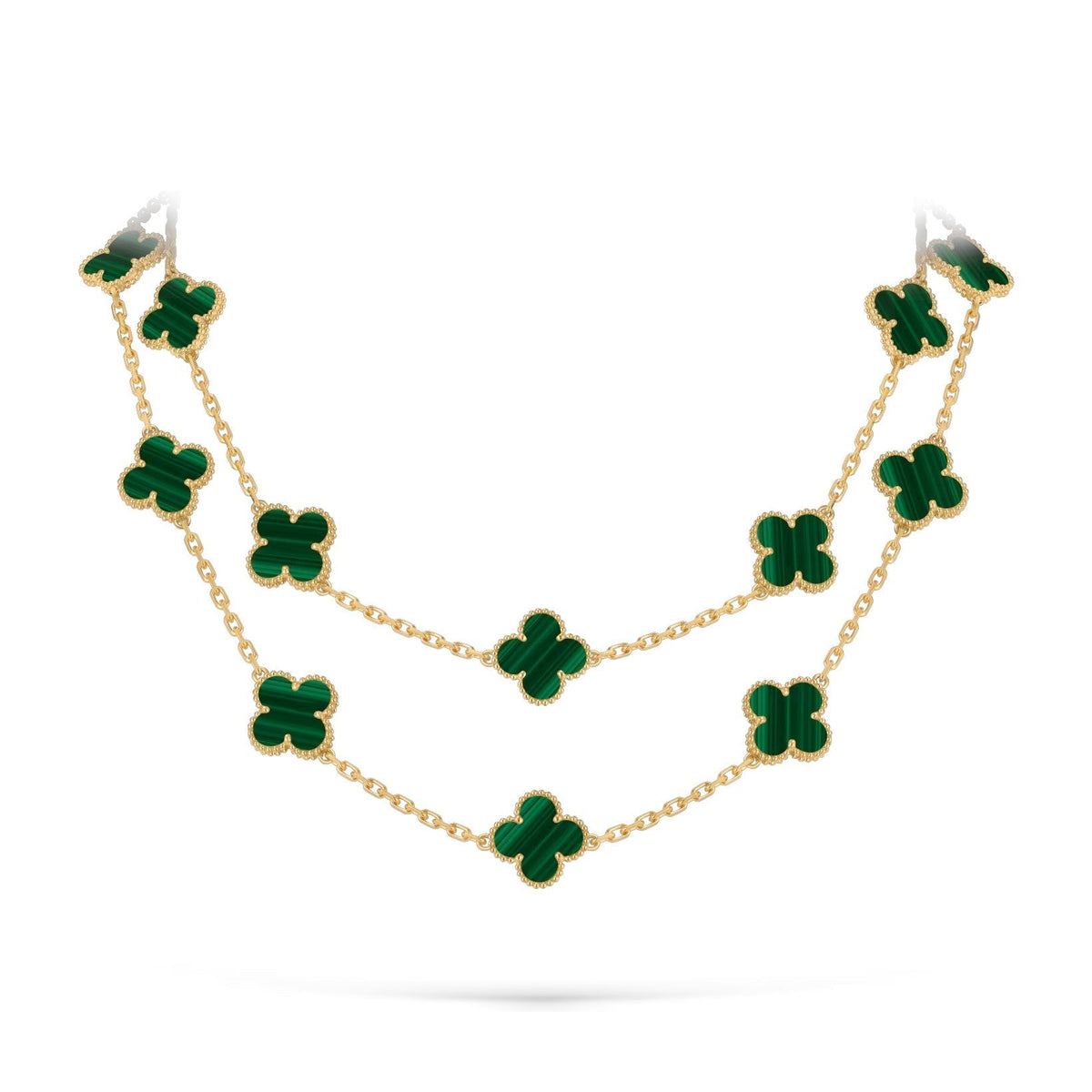 [Legend]CLASSIC 20-MOTIF LUCKY CLOVER LONG NECKLACE GOLD COLLECTION