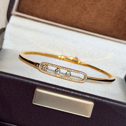 [Legend]MOVE PAVÉ DIAMOND BANGLE BRACELET M