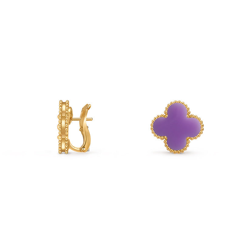 [Legend]15MM CLOVER FLOWER STUD EARRINGS GOLD COLLECTION